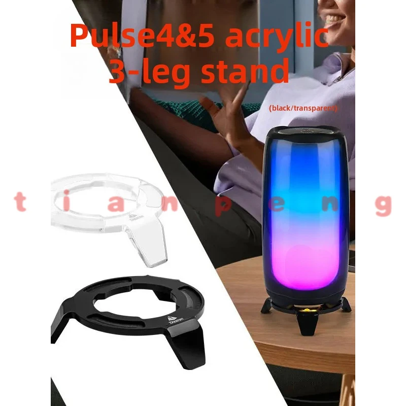 Sturdy Anti-Slip Transparent Wear Resistant Universal Triangle Acrylic Holder Base for JBL Pulse4 Pulse5 Bluetooth Speaker