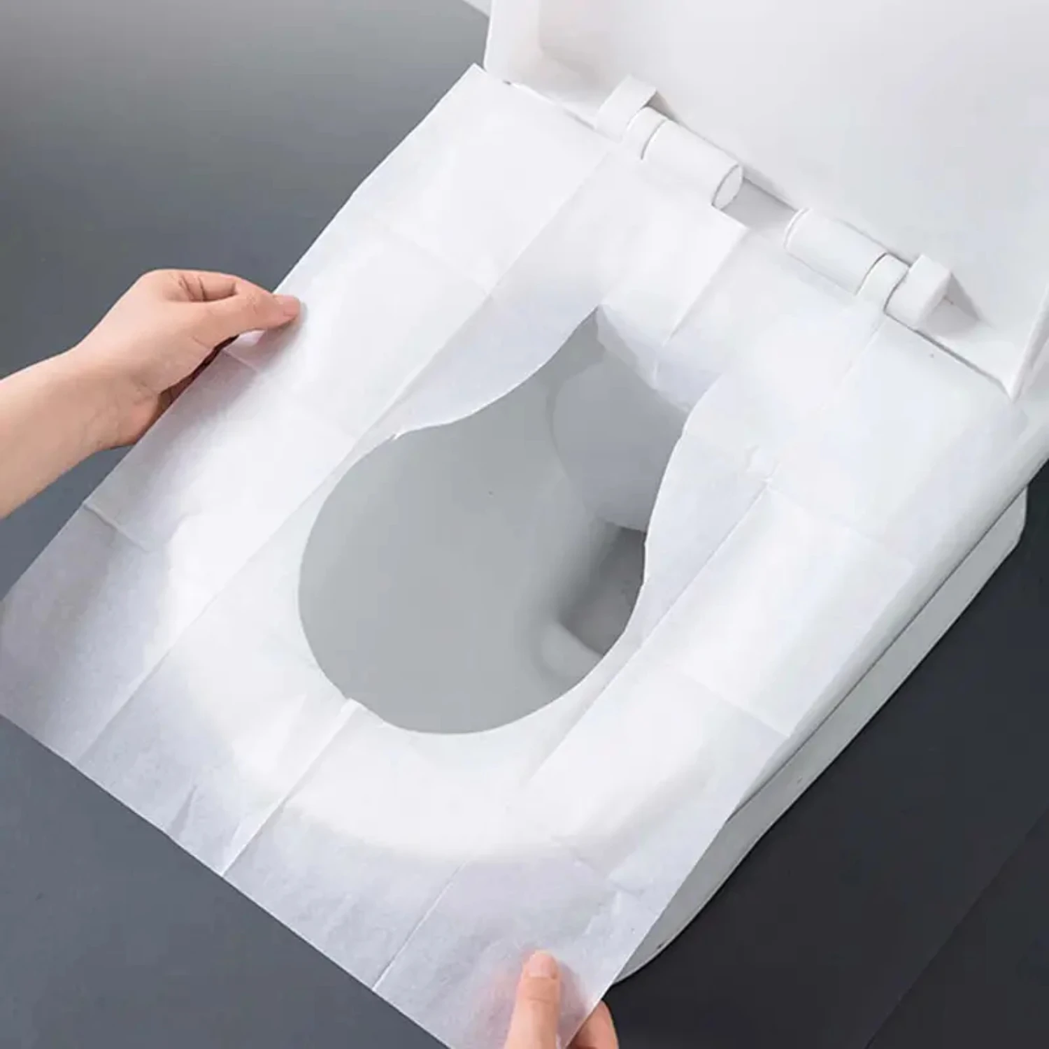 10pcs Portable Disposable Paper Toilet Seat Cover, Comfortable Disposable Toilet Seat Mat for Travel Wipes Alcohol wipe pad