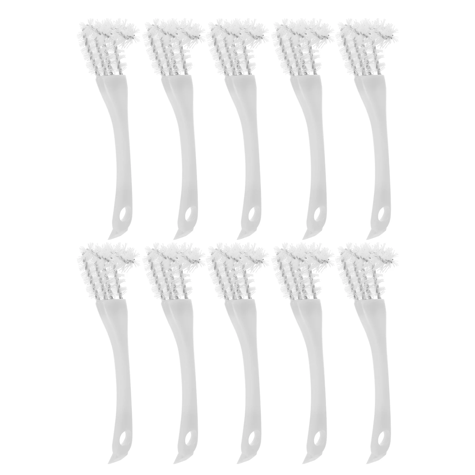 

10pcs Crevice Cleaning Brush Set Kitchen Stove Sink Bbq Grill Scrubbing Tool Ergonomic Handle Durable Bristles Multi