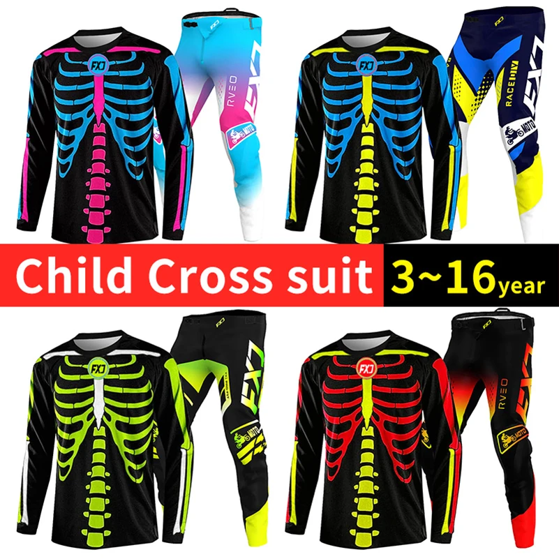 

Motocross Jersey Pant Kits black yellow Enduro Mens Kits Women's girl cross Off-road Youth child boy MX MTB name number Adult ﻿