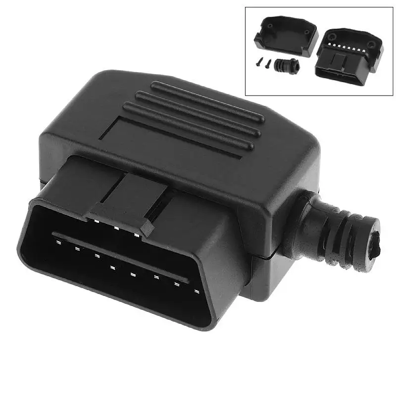 ~L Type 16 Pin Male Auto Car Connector Cable Wire Sockets Connector Plug With Shell And Screw