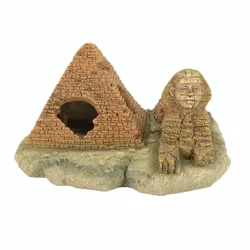 Fish Tank Aquarium Accessories Shrimp Residence Resin Pyramid Sphinx Beautification Landscape Rockery Home Decoration Crafts