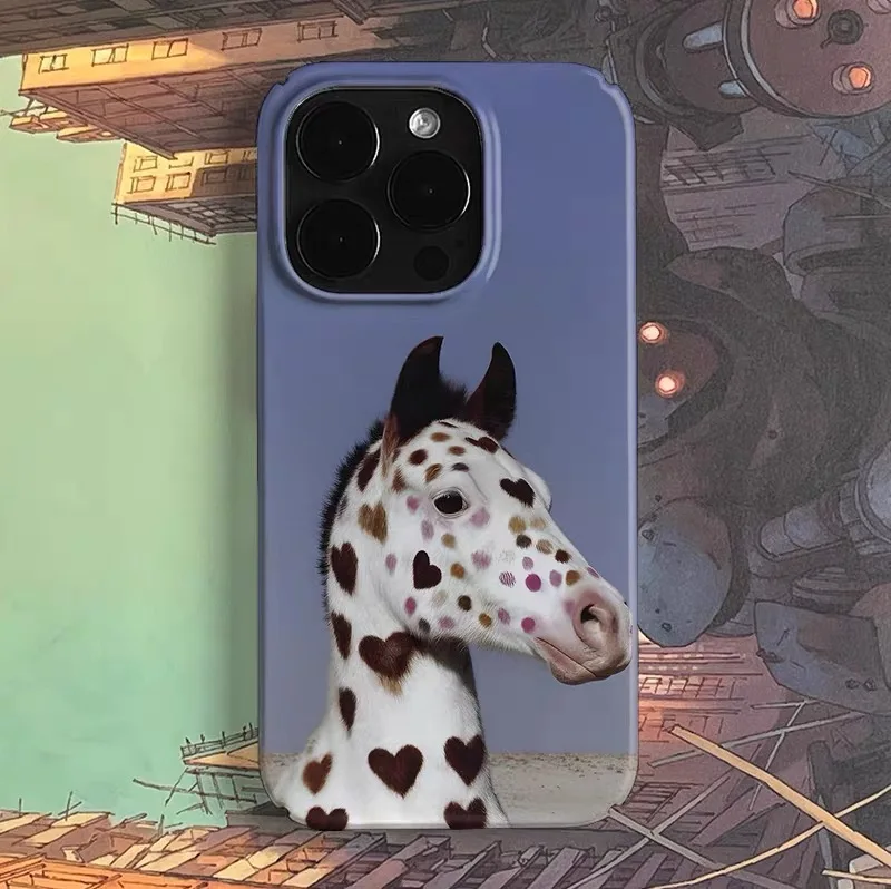 Cute and Caring Pony Phone Case for IPHONE 17 Air 16E 15 PROMAX 14 Plus 13 12 MINI 11 PRO 16Plus XR XS MAX Acrylic Phone Cover
