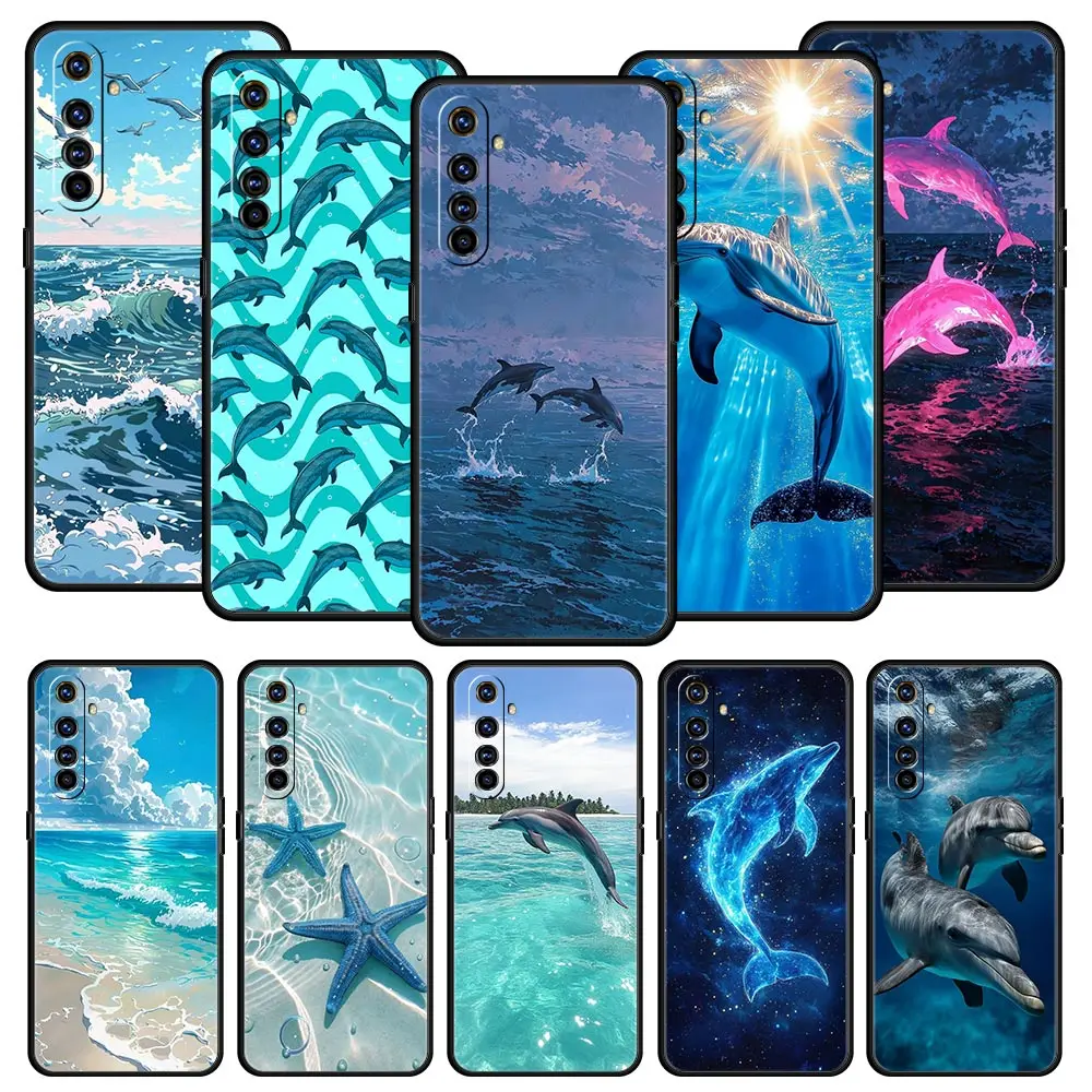 Coque de téléphone Ocean Dolphin pour Realme 13 12 10 9 8 7 GT3 GT5 GT2 Pro Plus 5G C21 C25 C35 GT Neo 2 3 3T 5