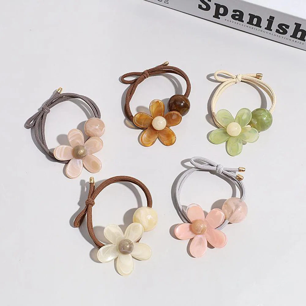 

Korean New Children's Hair Rope Girl Ponytail Flower Hair Ring Ins High Elasticity Does Not Hurt The Hair Rubber Band For Kids