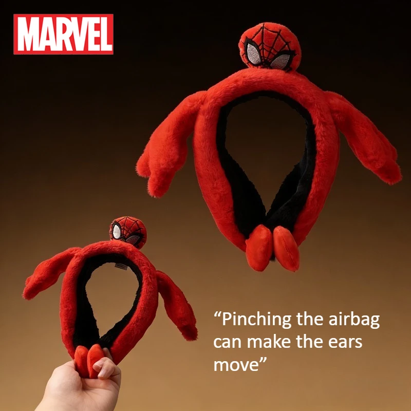 

Marvel Earmuffs Spider Man Anime Cartoon Winter Warm Headwear Children's Outdoor Cold Protection Ear Protection Windproof Gift