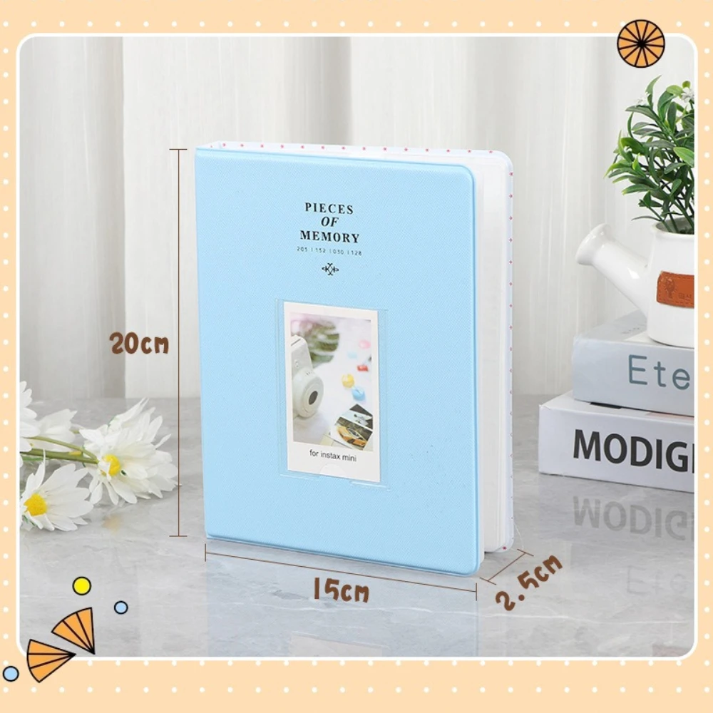 128 جيوب إنستاكس ألبوم صور صغير |   كتاب ذاكرة حامل بطاقة Kpop لمواد Fujifilm الفورية PVC PU مقاس 3 بوصات