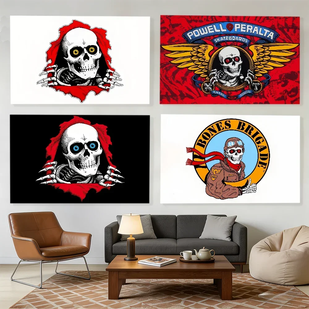 Bandeiras decorativas com logotipo P-Powell P-Peralta, adequadas para acampamentos ao ar livre, festas em família e paredes de jardim, presente