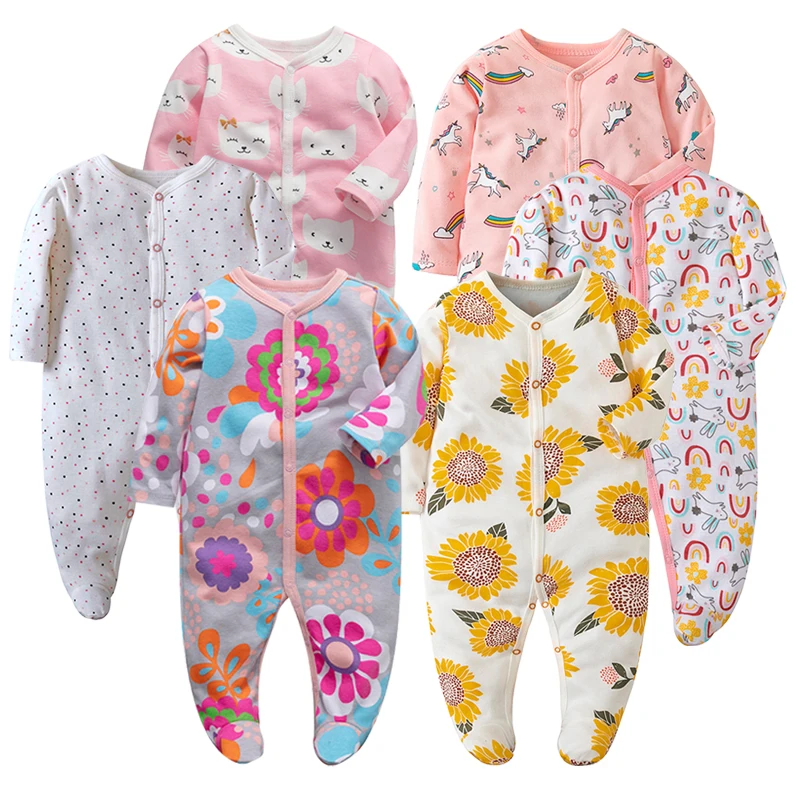 Four Seasons Newborn Baby Rompers Jumpsuit suit Baby Clothes for Girls Long Sleeve Jumpsuit overalls Baby Clothing Baby Romper