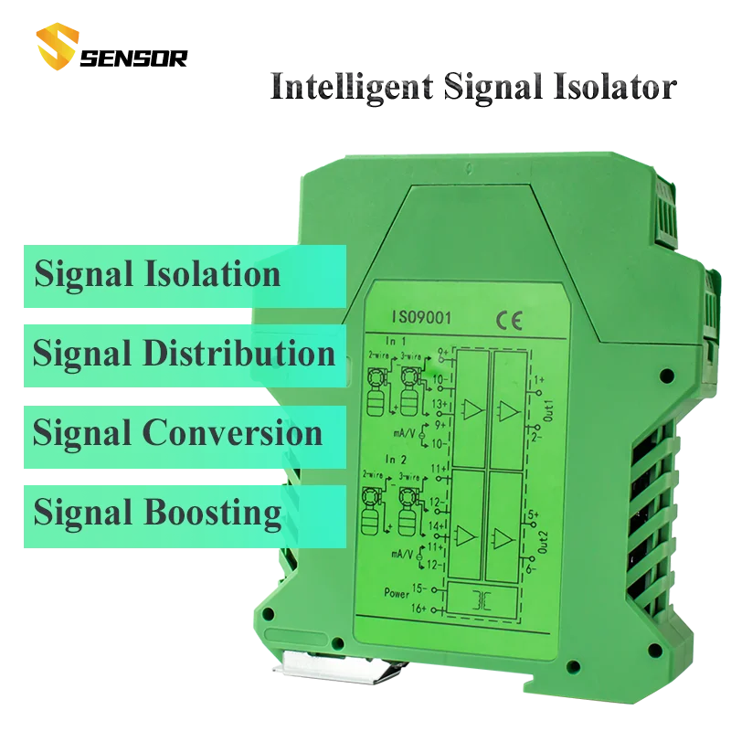 Analog DC Signal Isolation Transmitter 0-10v 4-20mA Analog Signal Isolator Multi-input OutputGalvanic Signal Isolation Converter