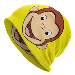 Custom Curious George Cute Funny Bonnet Beanie Knit Hat Men Women Cool Unisex TV series Winter Warm Skullies Beanies Cap