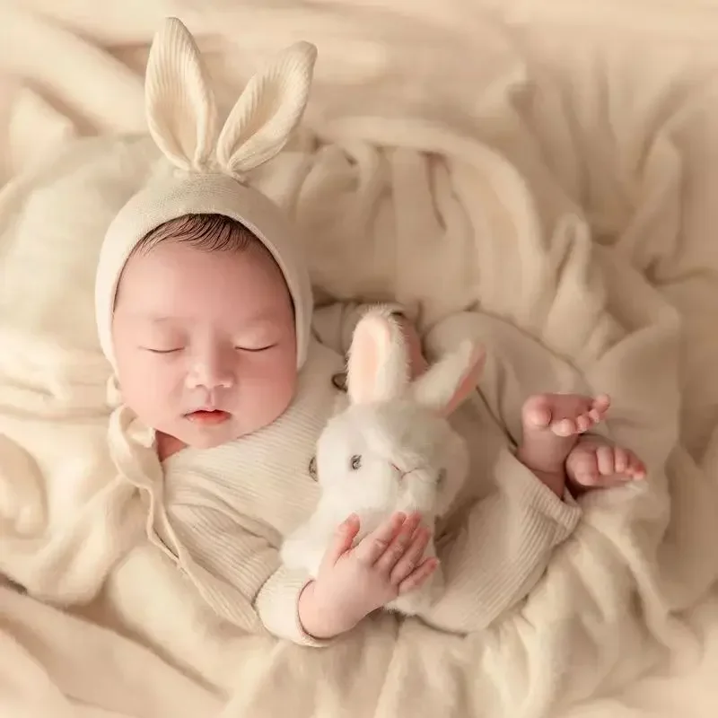 Neonatal photography costume props Bunny jumpsuit photo studio photo shoot