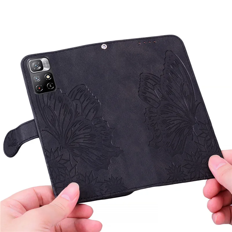 Butterfly Leather Case For Xiaomi Redmi A1 10C 10A 10 C Note11 Note 11 10 Pro Plus Note10 5G Fundas Wallet Bags Flip Cover 2022