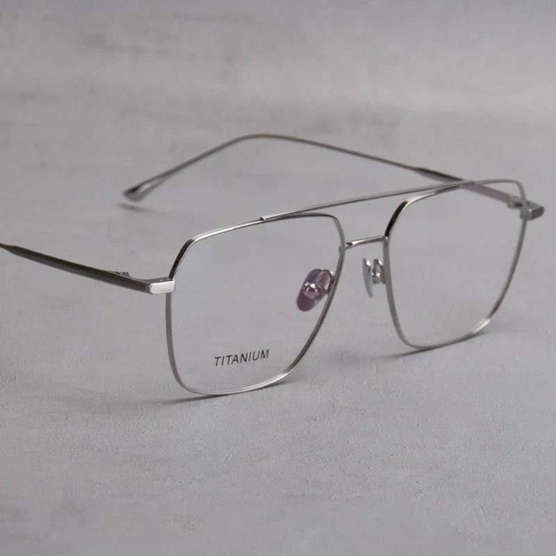 KUXA pilote lunettes optiques homme pur titane lunettes myopie lunettes Anti-reflet UV Prescription grande taille lunettes cadre