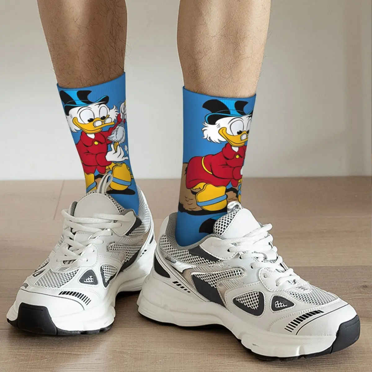 البخيل McDuck العم الجوارب دونالد داك مضحك الكرتون الحديثة جوارب الخريف المضادة للانزلاق النساء الرجال الجوارب جوارب رياضية في الهواء الطلق
