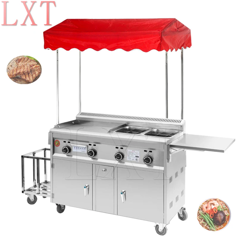 Hot New Standard Fast Food Truck Square Top Mobile Multi Function Dining Car Snack Cart