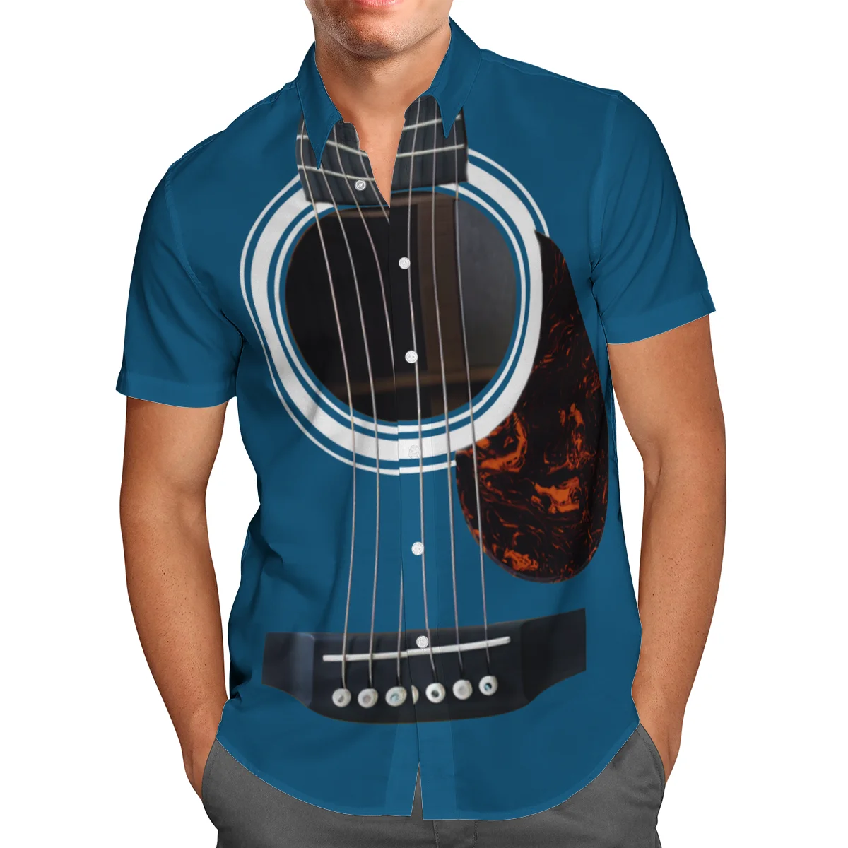 قميص شاطئ رجالي عصري بأكمام قصيرة من هاواي، قميص هاراجوكو مطبوع، El Rey، El Rey، Rock، El Rey، Hip Hop، جديد، 2025