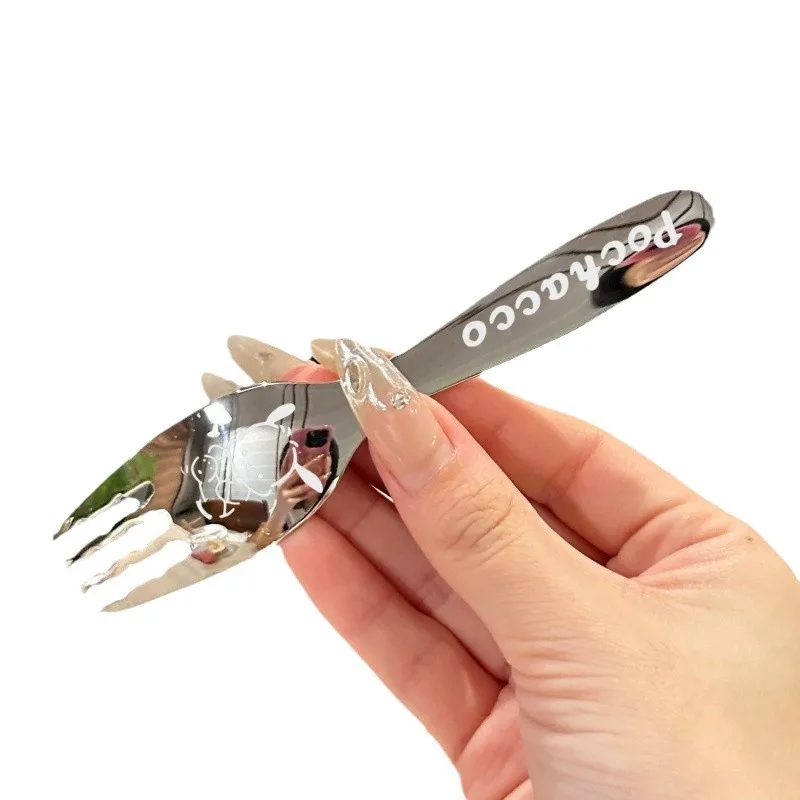 

Portable 316 stainless steel baby children's soup spoon fork baby rice spoon toddler food grade