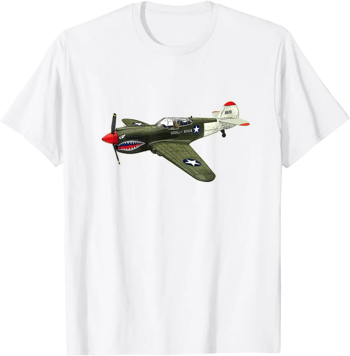 WW2 World War 2 USA Fighter Jet Plane Men T-Shirt Short Sleeve Casual O-Neck Mens Clothing