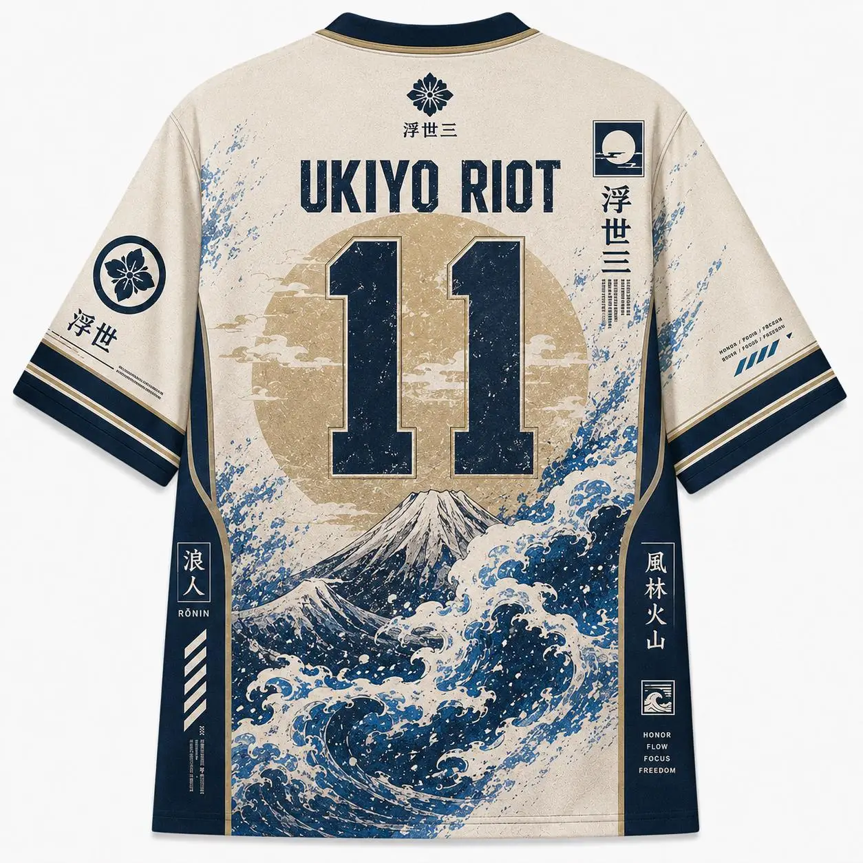 2026 Sommer Mode Retro Japanischer Samurai Hanzo Treue Mut 3D-Druck Outdoor Freizeit Sport Fitness V-Ausschnitt T-Shirt – Detail 4