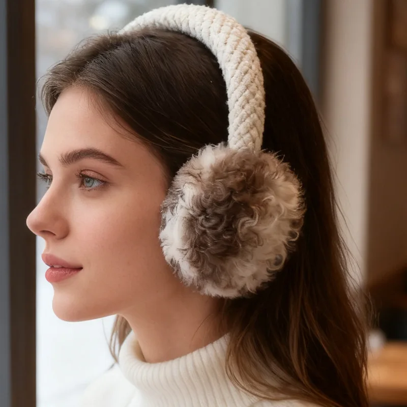 Foldable Earmuffs for Cold Weather, Outdoor Ear Protection, Winter Warmth, Windproof Ear Tips, Small Fragrant Ear Covers