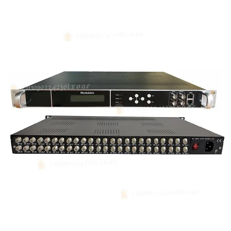 1PC 4/8/16/20/24 Channel S2 DVB T2 To IP Gateway Digital Modulator DTMB DVBC DVBT ASI Output With Display
