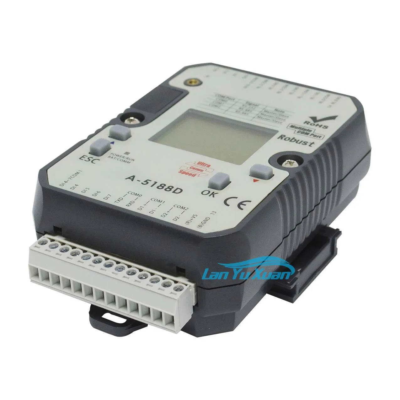 LCD PLC Controller with 8DI,4DO RS-485 port Modbus RTU (A-5188D)