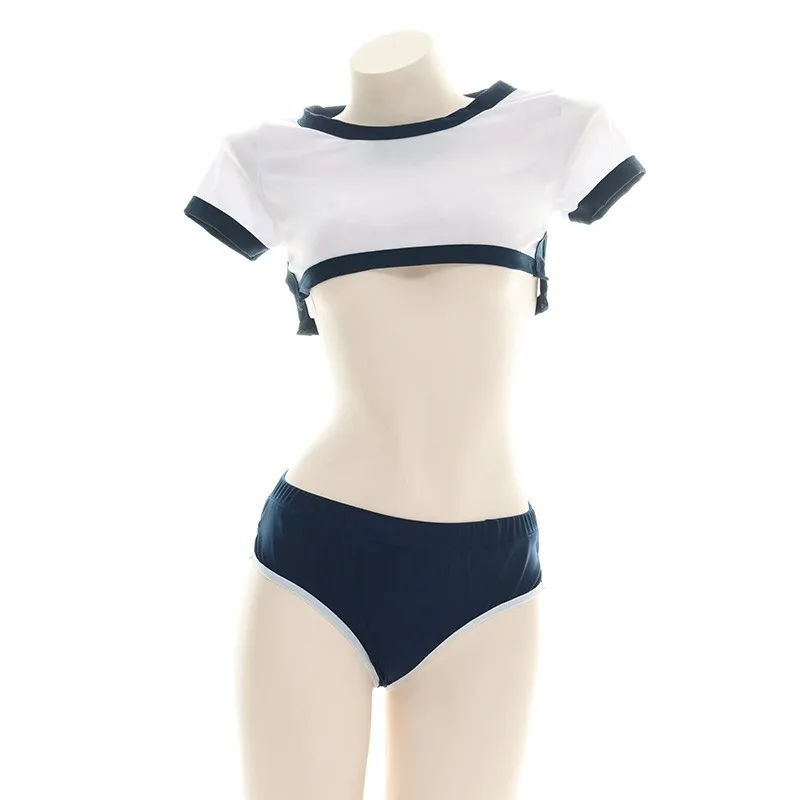 Amine traje de gimnasia corto para estudiantes japoneses, traje de baño para niñas, traje de Cosplay para mujeres, Bikinis, traje de baño para niñas, juego de rol escolar