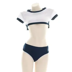 Amine Japanese Student Short Gymnastics Suit Girls Swimsuit Cosplay Costume Women Bikinis Bathing Suit School Girls Role Play
