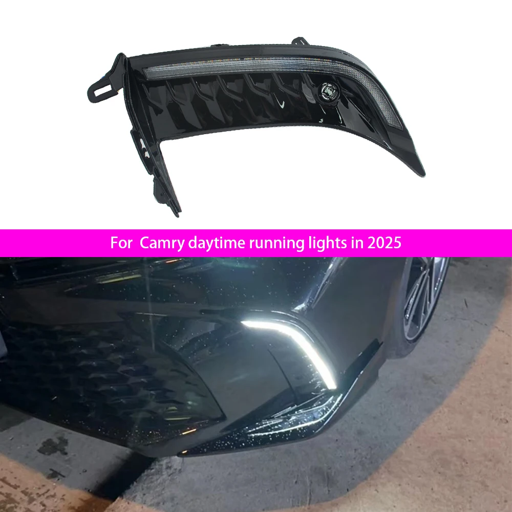 Suitable for Camry DRL 2025 LED daytime running lights with three color rotation New fog lights for directional lights