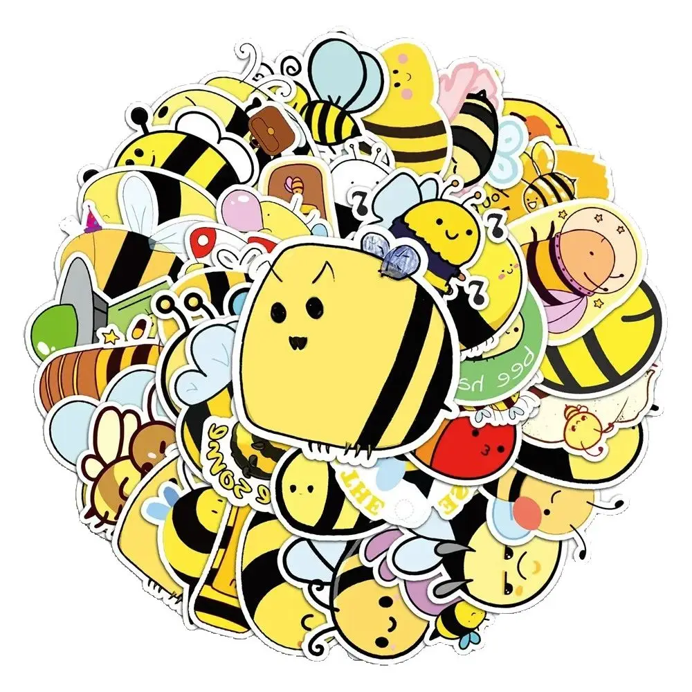 50PCS Animation Animal Bee Doodle Cartoon Sticker Mobile Phone DIY Cute Sticker
