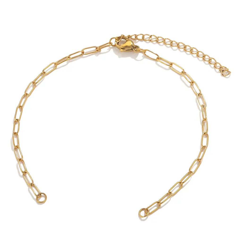 5pcs Stainless Steel Adjustable Bracelet Chains for DIY Jewellery Making