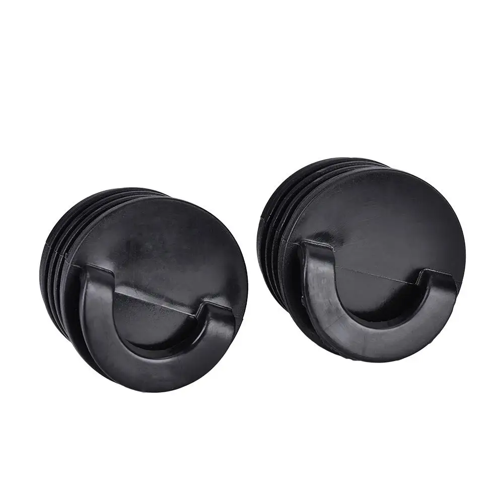 Universal Black Rubber Drain Plugs, caiaque e barco, rafting, 35mm, 4pcs