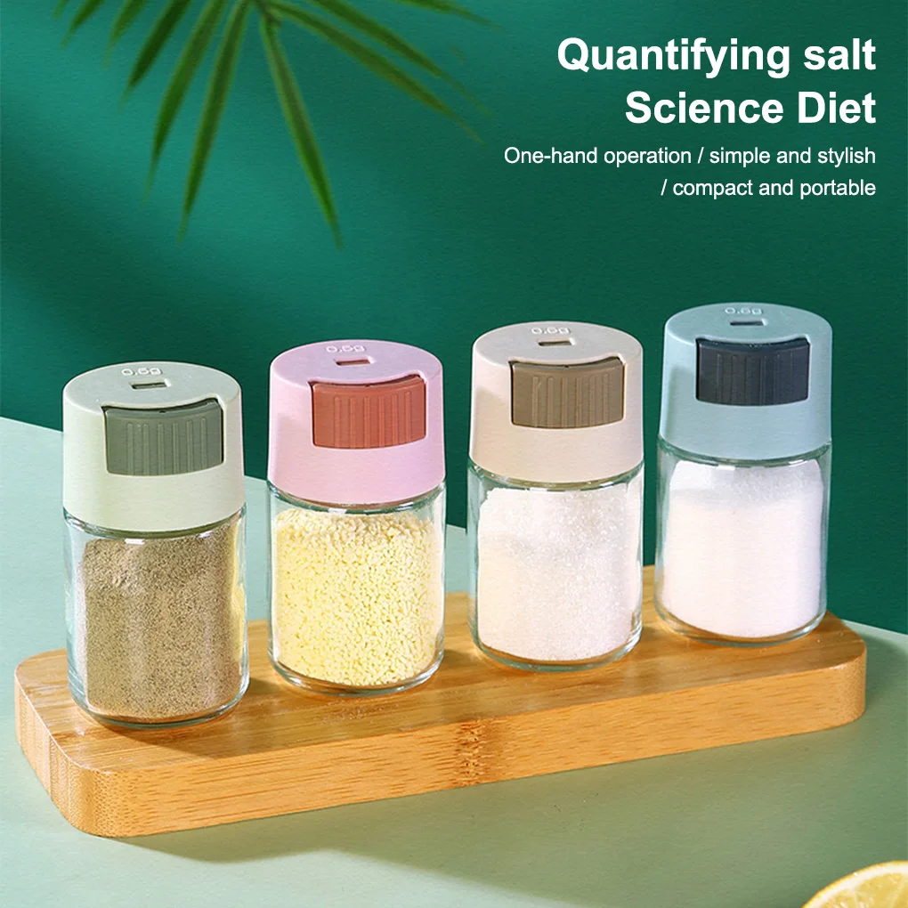 Quantitative Spice Bottle Seasoning Jar Glass Container Accessories Pink