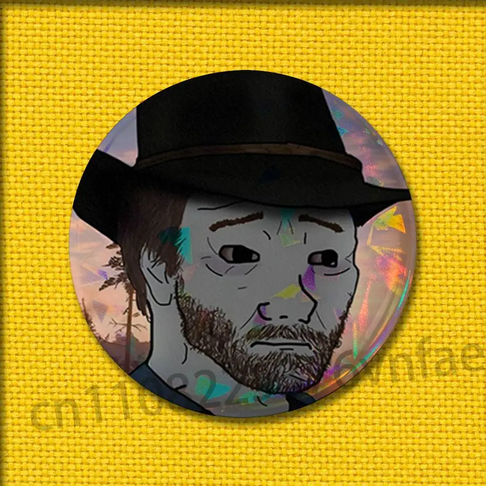 R-Red D-Dead الفداء مورغان RDR2 شارات 75 مللي متر 25 مللي متر 44 مللي متر 32 مللي متر 58 مللي متر دبوس مستدير بروش تذكارية الملابس تأثيري هدية اكسسوارات