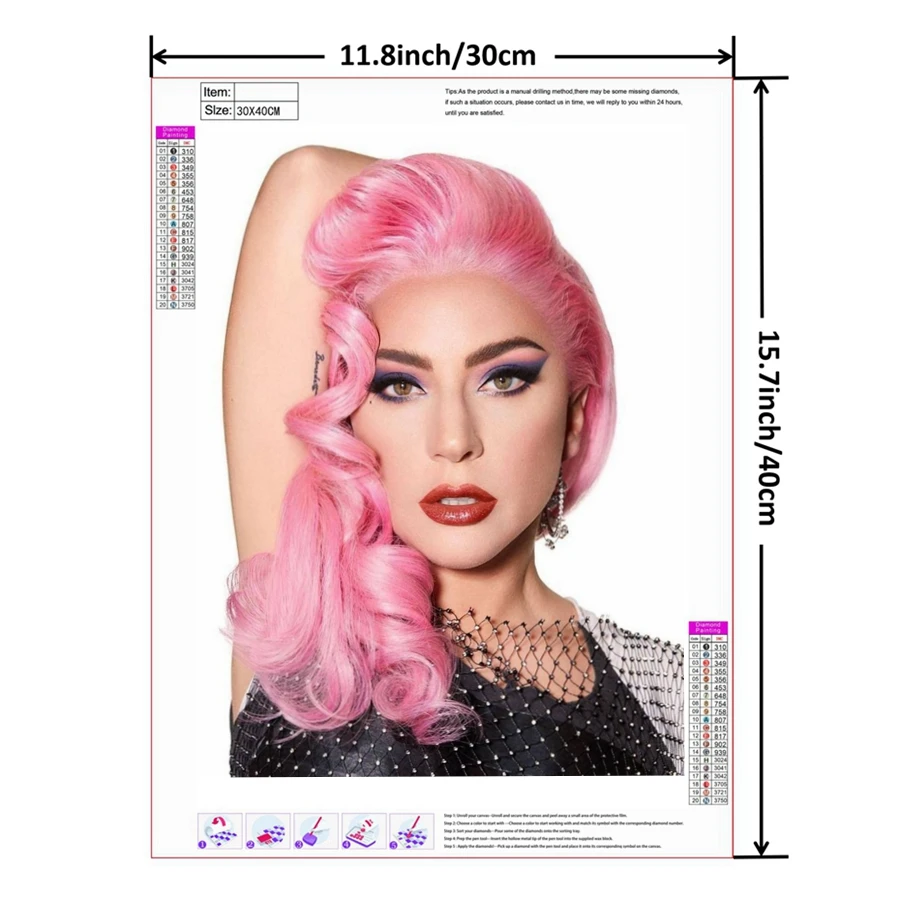 Lady Gaga Sexy Hot Music Girl Singer 5D DIY Diamond Painting Embroidery Mosaic Cross Stitch Rhinestone Handicrafts Home Decor view 3