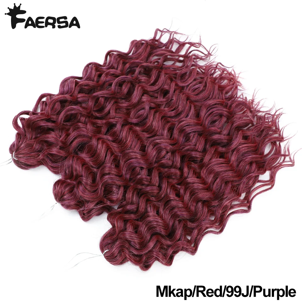 Tief gewelltes Twist-Häkelhaar, Afro-Locken, Wasserwellen-Häkelzöpfe, synthetische lockige Flechten-Haarverlängerungen für Frauen, 45,7–61 cm – Detail 14