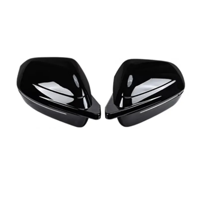 2 قطعة غطاء مرآة الرؤية الخلفية للسيارة البقرة القرن غطاء الزخرفية لسيارات BMW 5 7 سلسلة i5 G60 G70 2024-2025 نمط ألياف الكربون