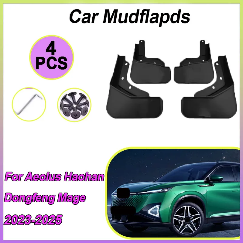 

4PCS Car Mudflaps For Aeolus Haohan Dongfeng Mage 2023 2024 2025 Anti-splash Fender Front Rear Wheel Mudguards Splash Guard Auto