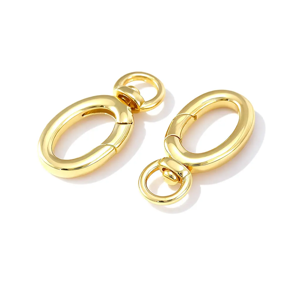 18K Gold Farbe Messing Drehbare Karabinerverschlüsse Verbinden Verschlüsse Schmuck Halsketten Armbänder Herstellung Diy Erkenntnisse Zubehör – Detail 20