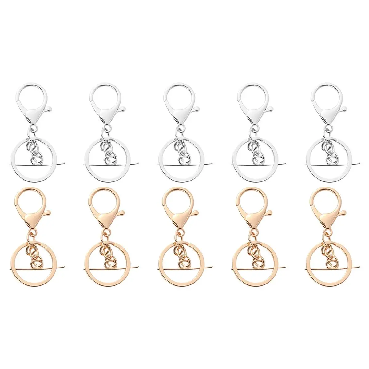 

20pcs Lobster Clasp Pendant Accessories Zinc Alloy Metal Keychains Carabiner Jewelry Rings Crafts Strong Snap Gate Office