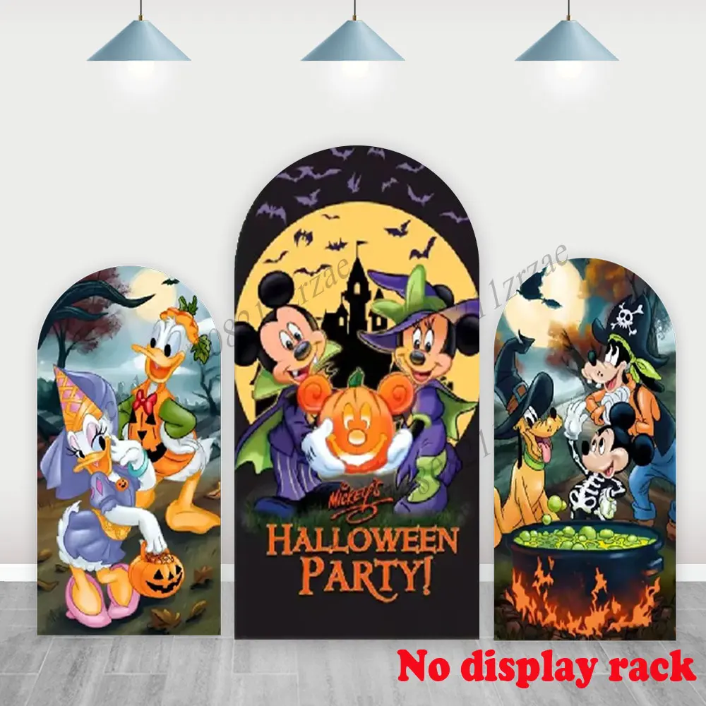 

Mickey & Minnie Mouse Arch Backdrop Halloween Theme Party Boy Birthday Decoration Background Baby Shower Banner Photography Prop