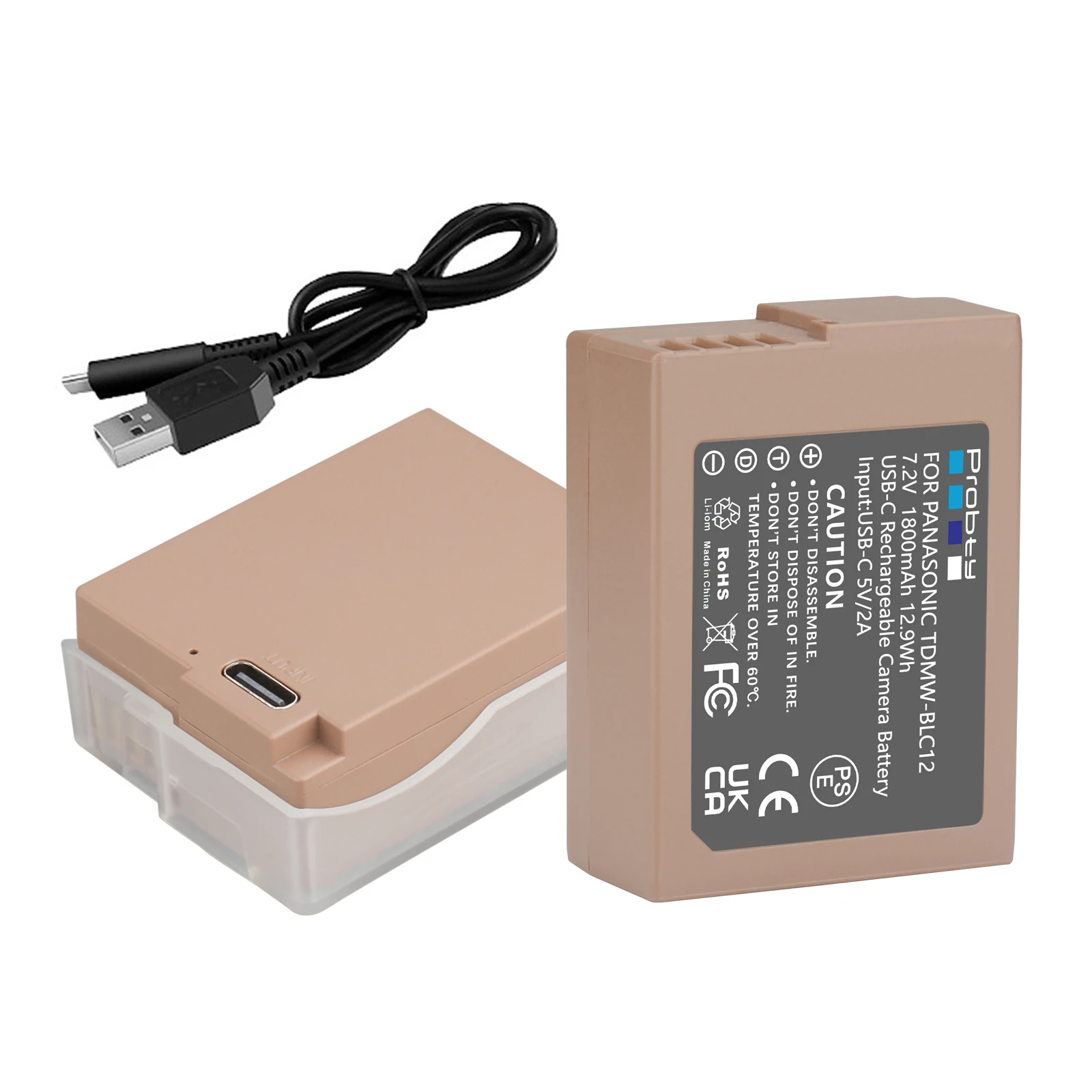 DMW-BLC12 DMW-BLC12E Full Decode Battery with Type-C input port For Panasonic Lumix DMC-FZ200 DMC-FZ1000 DMC-G5 G6 G7 GX8 DMC-G8