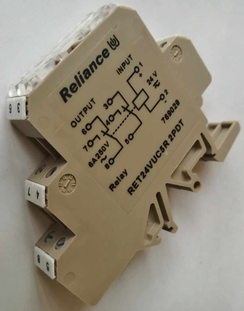 Spot Original RELIANCE 769029 RET24VUC5R 2PDT Ultra-thin Guide Rail Installation Relay