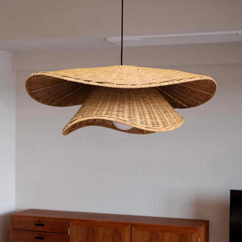 

Medieval restaurant chandelier designer wind homestay bedroom light rattan Chinese