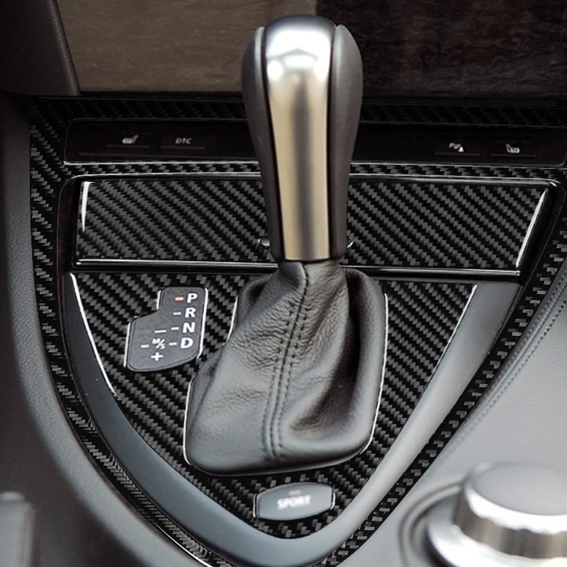 

For BMW 6 Series E63 E64 2004-2010 Carbon Fiber Accessories Manual Gear/Automatic Shift Frame Storage Box Button Panel Sticker C