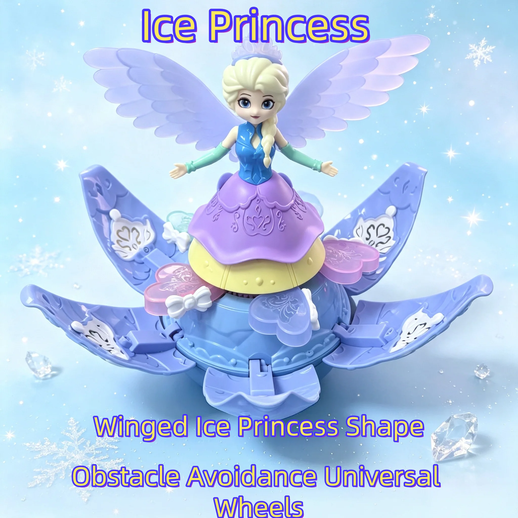 Petal Opening Rotating Princess Doll Home Party Light Up Toy