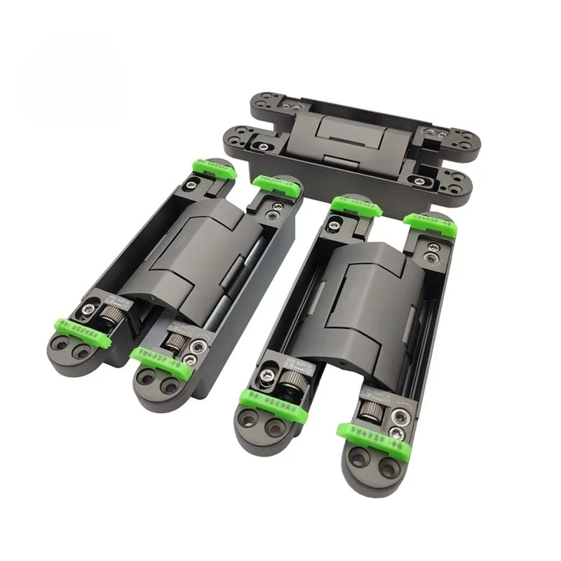 Discount Price  Heavy-Duty Concealed Door Hinges-Adjustable Invisible Hinge Hidden Zinc Alloy-Chrome Finish-For Hotel Use
