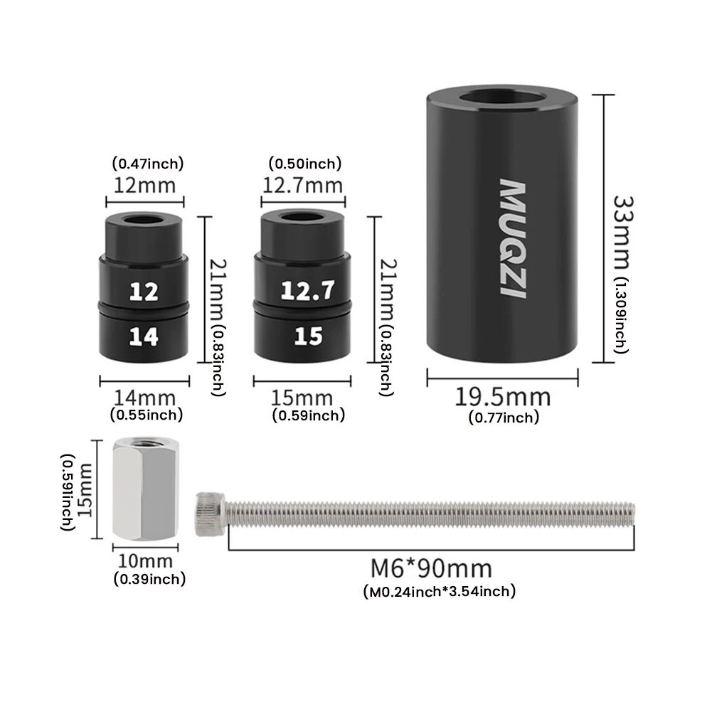 Strumento per boccola dell'ammortizzatore posteriore MTB Strumento per l'installazione della rimozione della boccola della sospensione posteriore Strumento di riparazione per ammortizzatori per bici MTB