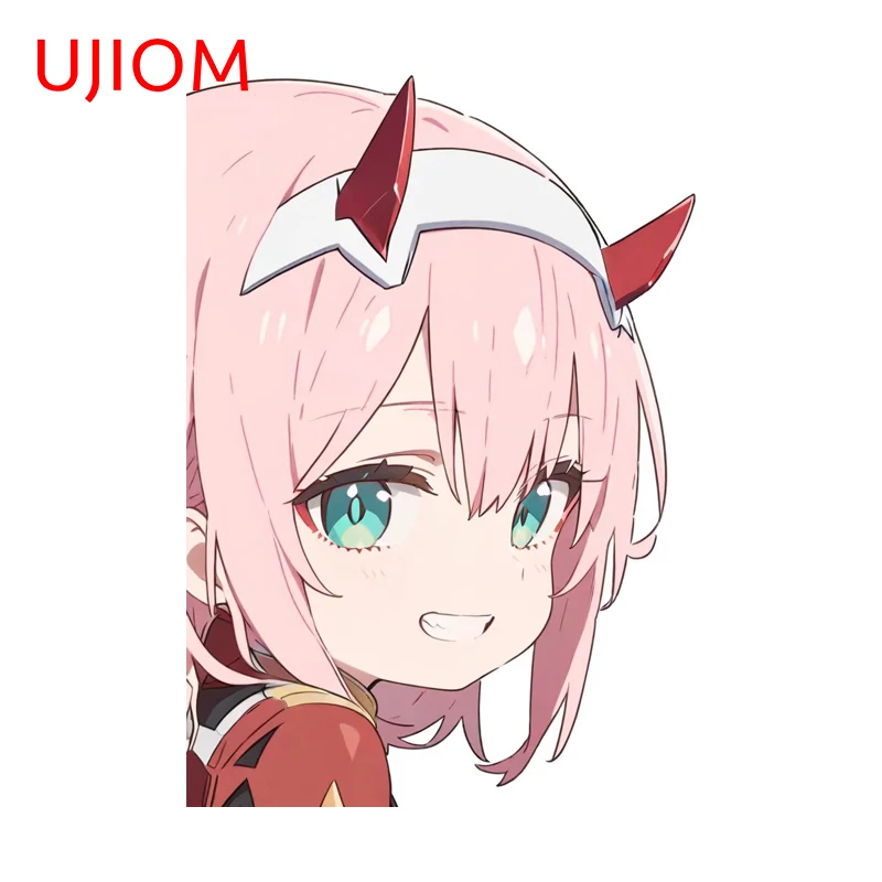 UJIOM Peeking Cute Girl Zero Two Wall Sticker Exquisite Tendy Sunscreen Decal Suitable For Switch Wall Decor Accessories